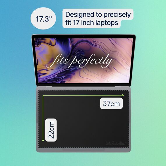 LetsSwipeThat® 1X Mikrofasertuch für Laptop Tastaturschutz - Laptop Zubehör 17.3 Zoll Display - Tuch für Streifenfreie Reinigung