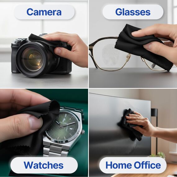 LetsSwipeThat® 3X Mikrofasertücher für Laptop Tastaturschutz - Laptop Zubehör 11 Zoll Display - Tuch auch für iPad & Tablet - Streifenfreie Reinigung aus Recycelte Mikrofasern