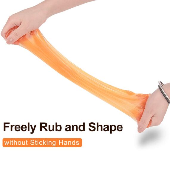 ASFSKY 2 Stück Tastatur Reiniger Gel, Reinigungsgel für Auto Innenraum Reiniger Umweltfreundlichem, Reinigungsschleim Universeller Staubreiniger für Auto, Computer, Drucker, Kameras (Orange + Grün320)