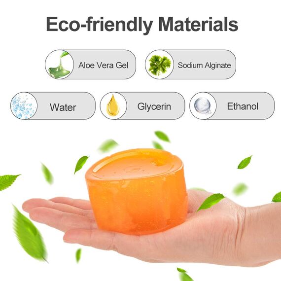 ASFSKY 2 Stück Tastatur Reiniger Gel, Reinigungsgel für Auto Innenraum Reiniger Umweltfreundlichem, Reinigungsschleim Universeller Staubreiniger für Auto, Computer, Drucker, Kameras (Orange + Grün320)