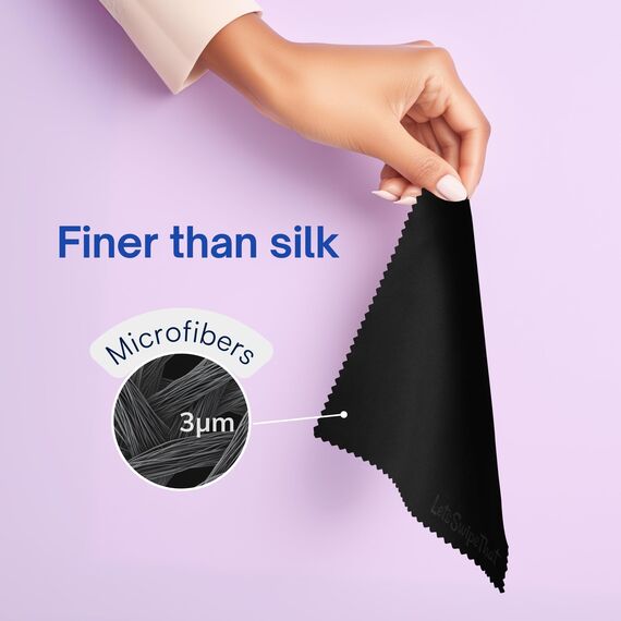 LetsSwipeThat® 3 Mikrofasertücher für Laptop Tastaturschutz - Laptop Zubehör 15.6 Zoll Display - Tuch für Streifenfreie Reinigung aus Recycelte Mikrofasern