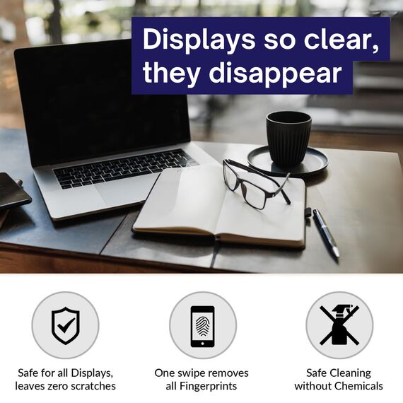 LetsSwipeThat® 3 Mikrofasertücher für Laptop Tastaturschutz - Laptop Zubehör 15.6 Zoll Display - Tuch für Streifenfreie Reinigung aus Recycelte Mikrofasern