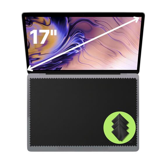 LetsSwipeThat® 3X Mikrofasertücher für Laptop Tastaturschutz - Laptop Zubehör 17.3 Zoll Display - Tuch für Streifenfreie Reinigung