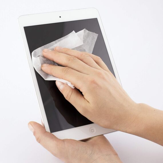 D.RECT Allzweck-Reinigungstücher 100 Stück x 4 Set - Feuchte Reinigungstücher in Spender - 400x Feuchte Allzwecktücher für TFT/LCD-Monitore, Notebook, Tablet