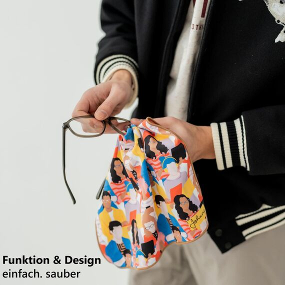 Johans® XXL Mikrofasertuch zur Reinigung von Smartphone, Tablet, Brille, Display, Kamera | Displaytuch, Brillenputztuch, Reinigungstuch | Optikerqualität in 30x30cm (Folks)