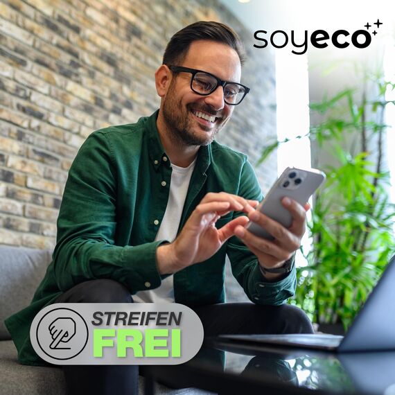 SOYECO Bildschirmreiniger Set 250 & 50ml - inkl. drei Mikrofasertücher - Display Reiniger für Smartphone, Laptop, Tablet, Monitore und TV (LCD/TFT, LED, OLED) - Screen Cleaner (Schadstofffrei)