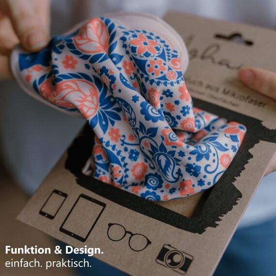 Johans® XXL Mikrofasertuch | Optikerqualität 30x30cm zur Reinigung von Brille, Smartphone, Tablet, Kamera | Brillenputztuch, Displaytuch (Bandana)