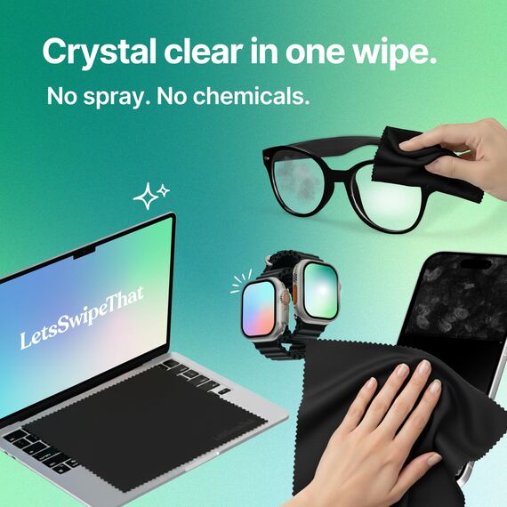 LetsSwipeThat® 3X Mikrofasertücher für Laptop Tastaturschutz - Laptop Zubehör 17.3 Zoll Display - Tuch für Streifenfreie Reinigung