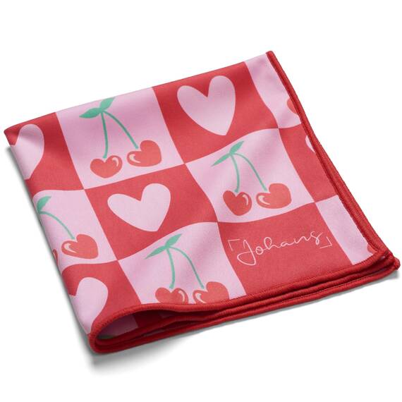 Johans® XXL Mikrofasertuch zur Reinigung von Smartphone, Tablet, Brille, Display, Kamera | Displaytuch, Brillenputztuch, Reinigungstuch | Optikerqualität in 30x30cm (Cherry Love)