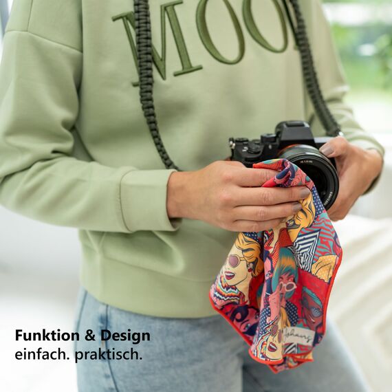 Johans® XXL Mikrofasertuch zur Reinigung von Smartphone, Tablet, Brille, Display, Kamera | Displaytuch, Brillenputztuch, Reinigungstuch | Optikerqualität in 30x30cm (Girls)