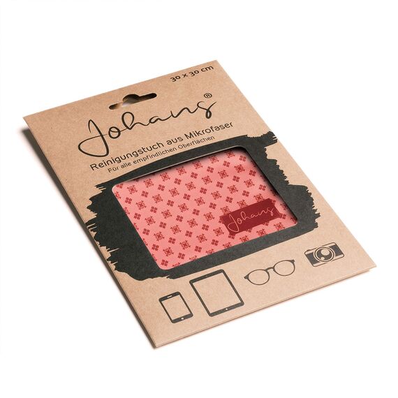 Johans® XXL Mikrofasertuch | Optikerqualität 30x30cm zur Reinigung von Brille, Smartphone, Tablet, Kamera | Brillenputztuch, Displaytuch (Oriental)