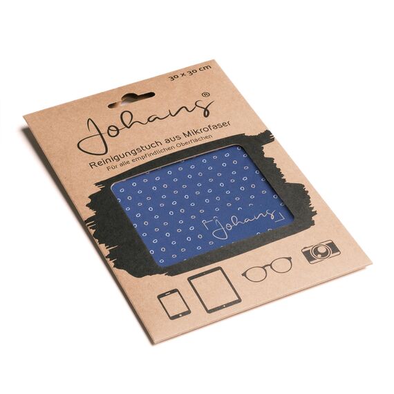 Johans® XXL Mikrofasertuch | Optikerqualität 30x30cm zur Reinigung von Brille, Smartphone, Tablet, Kamera | Brillenputztuch, Displaytuch, Poliertuch