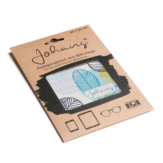 Johans® XXL Mikrofasertuch | Optikerqualität 30x30cm zur Reinigung von Brille, Smartphone, Tablet, Kamera | Brillenputztuch, Displaytuch