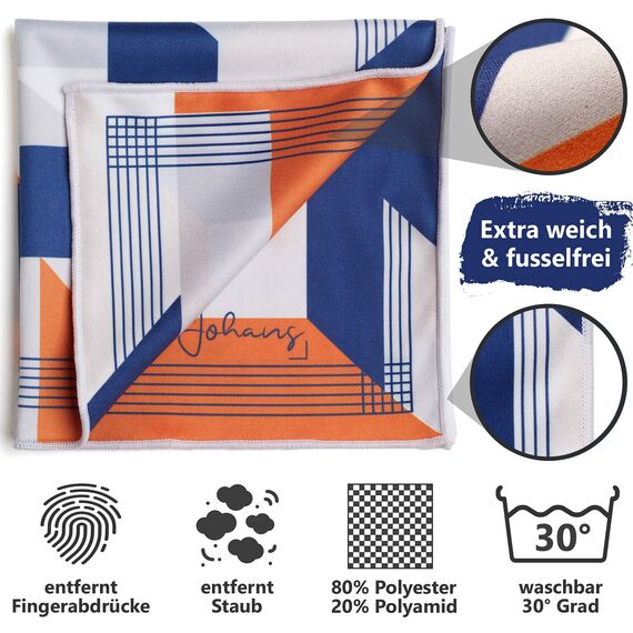 Johans® XXL Mikrofasertuch zur Reinigung von Smartphone, Tablet, Brille, Display, Kamera | Displaytuch, Brillenputztuch, Reinigungstuch | Optikerqualität in 30x30cm (Stages)
