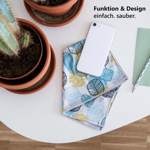 Johans® XXL Mikrofasertuch | Optikerqualität 30x30cm zur Reinigung von Brille, Smartphone, Tablet, Kamera | Brillenputztuch, Displaytuch