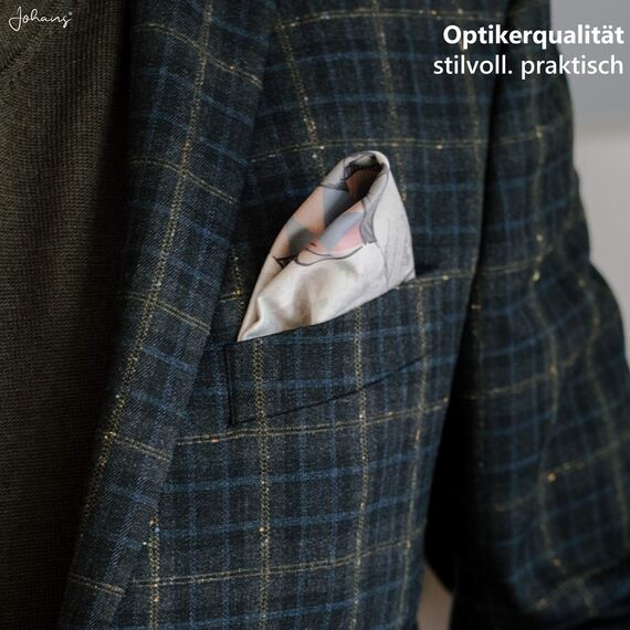 Johans® XXL Mikrofasertuch | Optikerqualität 30x30cm zur Reinigung von Brille, Smartphone, Tablet, Kamera | Brillenputztuch, Displaytuch