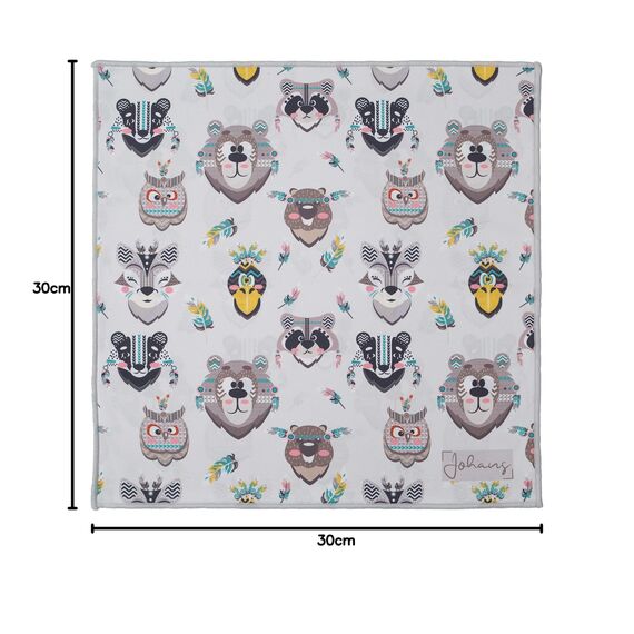 Johans® XXL Mikrofasertuch zur Reinigung von Smartphone, Tablet, Brille, Display, Kamera | Displaytuch, Brillenputztuch, Reinigungstuch | Optikerqualität in 30x30cm (Little Friends)