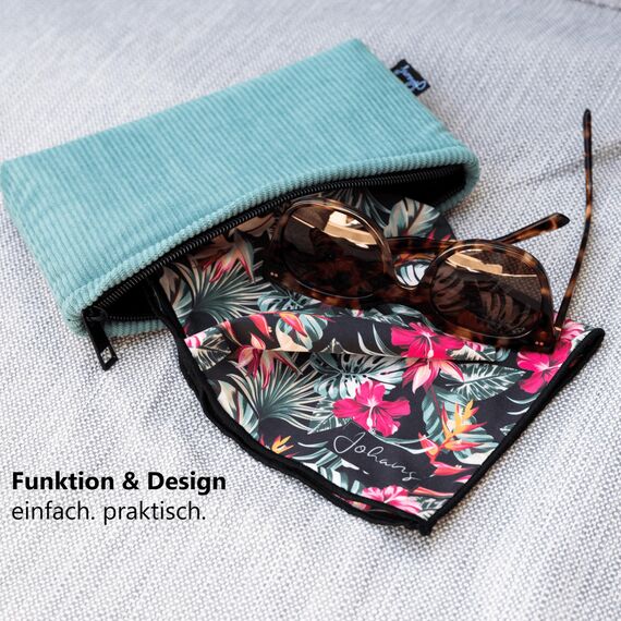 Johans® XXL Mikrofasertuch zur Reinigung von Smartphone, Tablet, Brille, Display, Kamera | Displaytuch, Brillenputztuch, Reinigungstuch | Optikerqualität in 30x30cm (Dark Tropical)