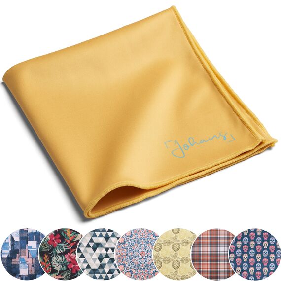 Johans® XXL Mikrofasertuch zur Reinigung von Smartphone, Tablet, Brille, Display, Kamera | Displaytuch, Brillenputztuch, Reinigungstuch | Optikerqualität in 30x30cm (Gelb)