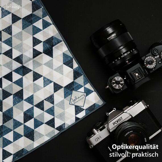 Johans® XXL Mikrofasertuch | Optikerqualität 30x30cm zur Reinigung von Brille, Smartphone, Tablet, Kamera | Brillenputztuch, Displaytuch