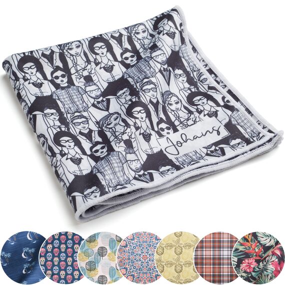 Johans® XXL Mikrofasertuch zur Reinigung von Smartphone, Tablet, Brille, Display, Kamera | Displaytuch, Brillenputztuch, Reinigungstuch | Optikerqualität in 30x30cm (Crowd)