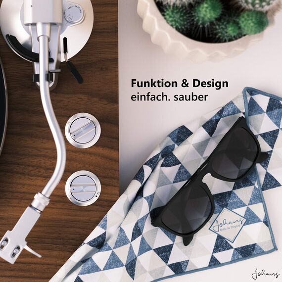 Johans® XXL Mikrofasertuch | Optikerqualität 30x30cm zur Reinigung von Brille, Smartphone, Tablet, Kamera | Brillenputztuch, Displaytuch