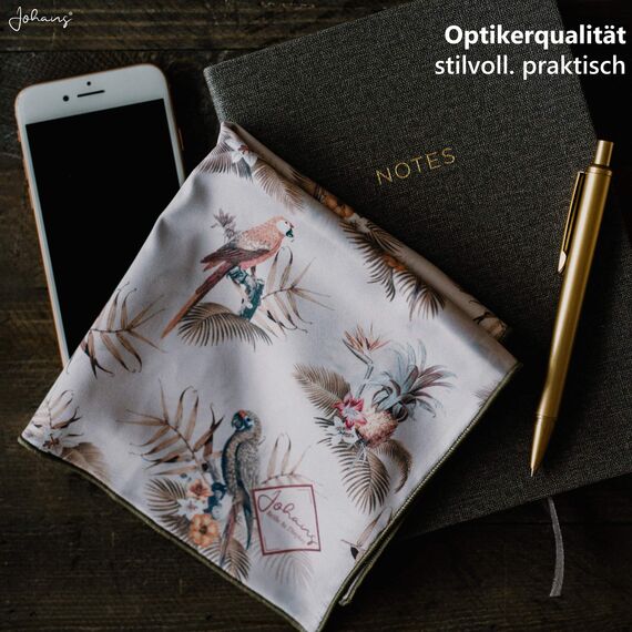 Johans® XXL Mikrofasertuch | Optikerqualität 30x30cm zur Reinigung von Brille, Smartphone, Tablet, Kamera | Brillenputztuch, Displaytuch