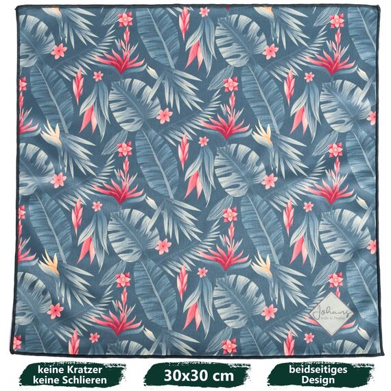 Johans® XXL Mikrofasertuch | Optikerqualität 30x30cm zur Reinigung von Brille, Smartphone, Tablet, Kamera | Brillenputztuch, Displaytuch