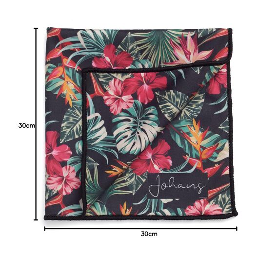 Johans® XXL Mikrofasertuch zur Reinigung von Smartphone, Tablet, Brille, Display, Kamera | Displaytuch, Brillenputztuch, Reinigungstuch | Optikerqualität in 30x30cm (Dark Tropical)
