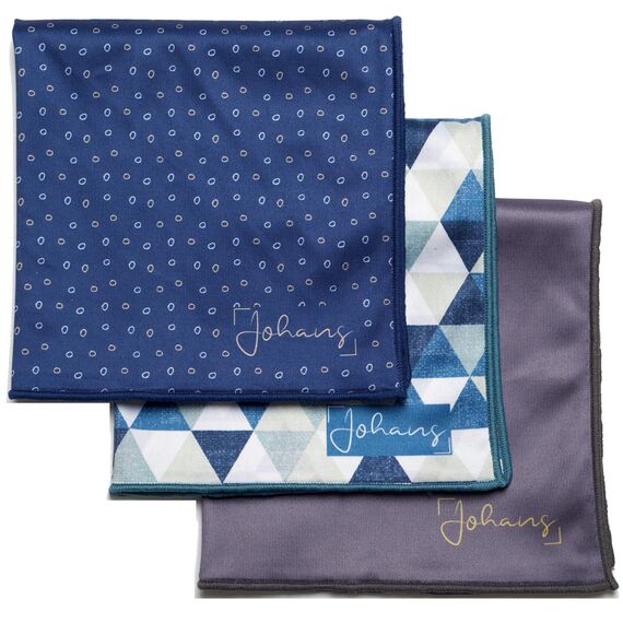 Johans® XXL Mikrofasertuch zur Reinigung von Smartphone, Tablet, Brille, Display, Kamera | Displaytuch, Brillenputztuch, Reinigungstuch | Optikerqualität in 30x30cm (3er Bundle: Classics)