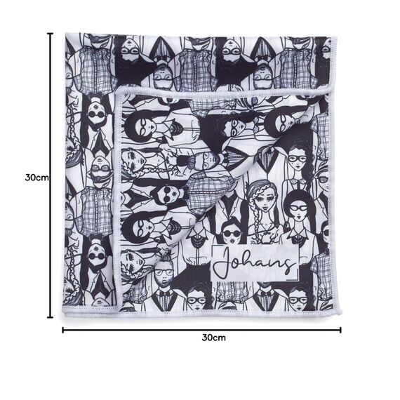 Johans® XXL Mikrofasertuch zur Reinigung von Smartphone, Tablet, Brille, Display, Kamera | Displaytuch, Brillenputztuch, Reinigungstuch | Optikerqualität in 30x30cm (Crowd)