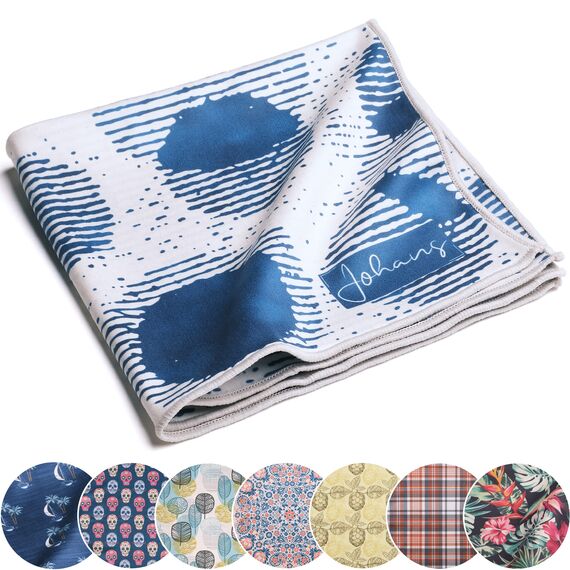 Johans® XXL Mikrofasertuch | Optikerqualität 30x30cm zur Reinigung von Brille, Smartphone, Tablet, Kamera | Brillenputztuch, Displaytuch (Circles)