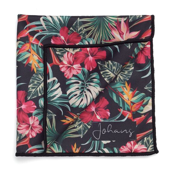 Johans® XXL Mikrofasertuch zur Reinigung von Smartphone, Tablet, Brille, Display, Kamera | Displaytuch, Brillenputztuch, Reinigungstuch | Optikerqualität in 30x30cm (Dark Tropical)