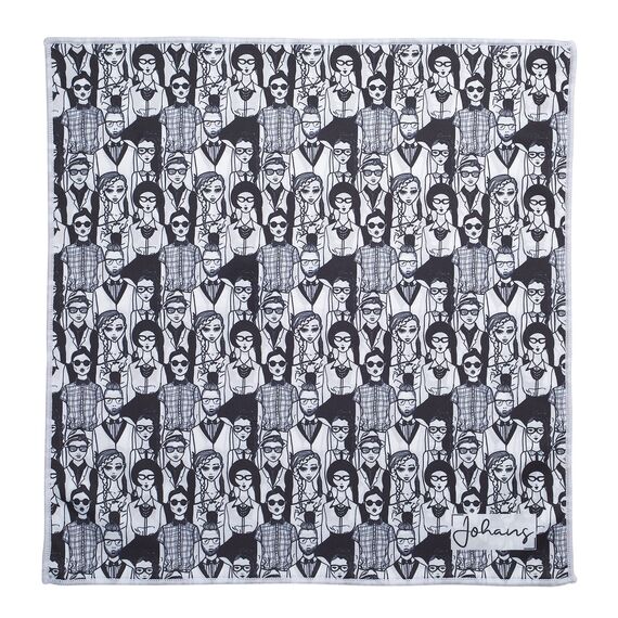 Johans® XXL Mikrofasertuch zur Reinigung von Smartphone, Tablet, Brille, Display, Kamera | Displaytuch, Brillenputztuch, Reinigungstuch | Optikerqualität in 30x30cm (Crowd)