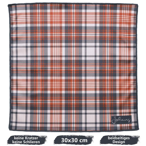 Johans® XXL Mikrofasertuch | Optikerqualität 30x30cm zur Reinigung von Brille, Smartphone, Tablet, Kamera | Brillenputztuch, Displaytuch (Henry)