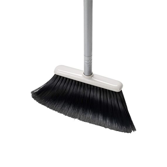 Jekayla Besen und Kehrschaufel Set, Kehrmaschine und Kehrschaufel Combo mit 137cm Langem Ausziehbarem Griff für die Haushaltsreinigung, Rot-Weiß