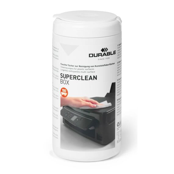 Durable Reinigungstuch Supercleanbox, Spenderdose mit 100 Stück, 570802