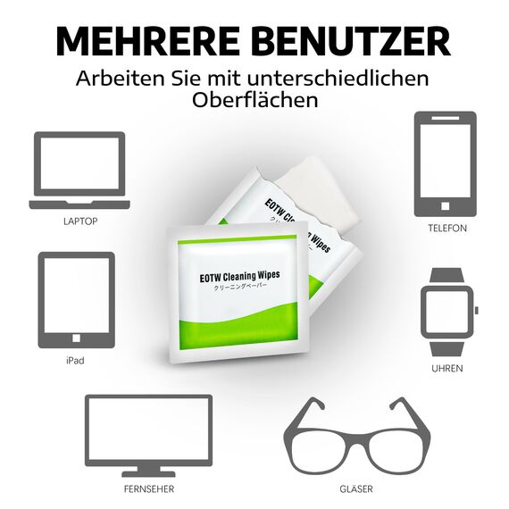 Bildschirm Reinigungstücher Brillenreinigungstücher Brillenputztücher für Brillen/Scheiben/Brillen/Sonnenbrillen/Skibrillen/Lesebrillen/Fahrradbrillen 60 Stück