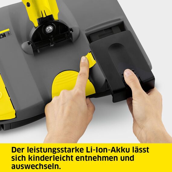 Kärcher Elektrobesen EB 30/1 Li-Ion, kabellos, für professionelle Anwender, auswechselbare Kehrwalze, leicht entnehmbarer Schmutzbehälter, für Hart- und Teppichböden, Anthrazit