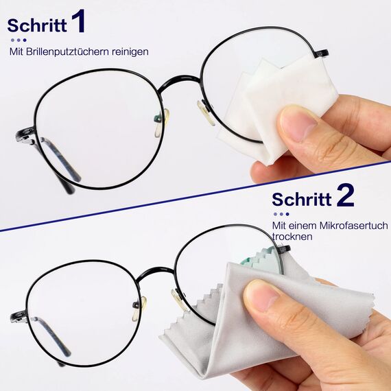 Brillen-Reinigungstücher Einzeln Verpackt, EOTW 120 Stück Brillenputztücher ideal für Brillen/Scheiben/Brillen/Sonnenbrillen/Skibrillen/Lesebrillen/Fahrradbrillen