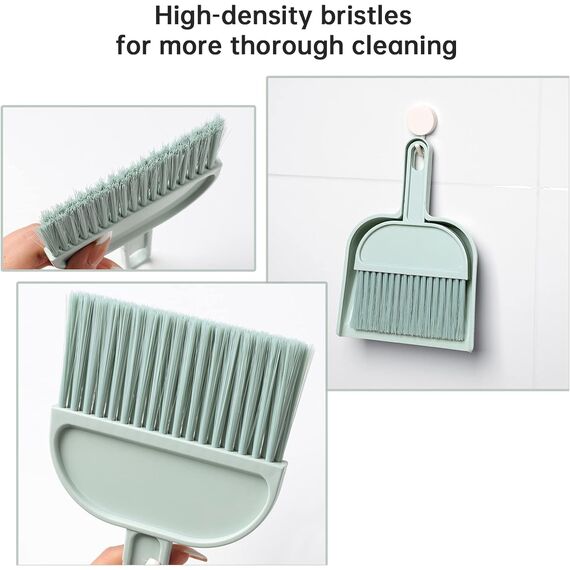 DMJJSD Mini Besen Tischfeger ‎ Schaufel Und Besen Set Kehrschaufel Und Besen Set Tischbesen Besen und Kehrschaufel Set Mini Kehrblech und Handfeger Besen für Haus, Büro, Schule und Haustier Reinigung