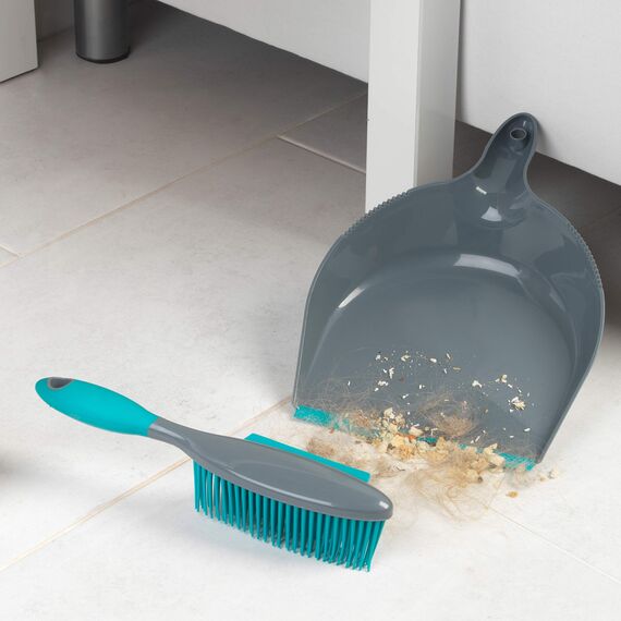 Beldray Pet Plus+ Besen und Kehrschaufel-Set, Kehrgarnitur, Set aus Handfeger & Kehrblech, Schaufel und Besen-Set - Erfassen mühelos Staub, Tierhaare & Schmutz, für Haus, Büro & Flurreinigung