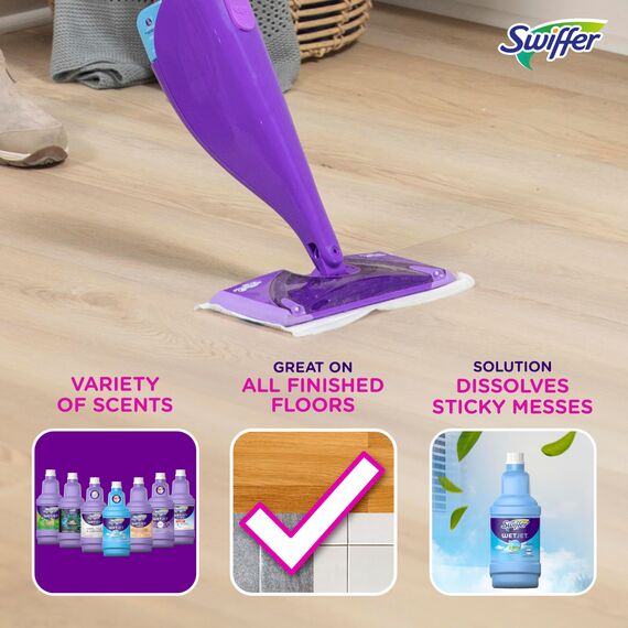 Swiffer WetJet Multi-purpose Floor Cleaner Solution Refill Open Window Fresh Scent 2 count of 1.25L by Swiffer