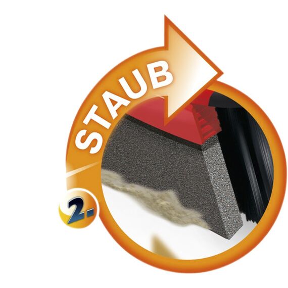 Vileda DuActiva Besen Set, 3-TLG Stiel, 2in1 Kehrset, Kein Staub Aufwirbeln, Mikroschaum, Eco-Verpackung, Perfekt für Allergiker