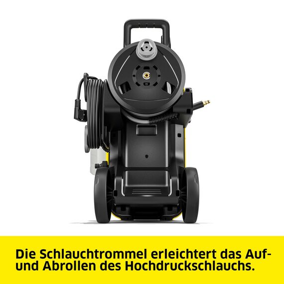 Kärcher Hochdruckreiniger K 5 Comfort Premium, Druck: 145 bar, Fördermenge: 500 l/h, Fläche: 40 m²/h, Gewicht: 18,2 kg, extra Flexibler Hochdruckschlauch, Schlauchtrommel, 4-in-1 Multi Jet