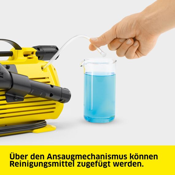 Kärcher Hochdruckreiniger K 2 Horizontal VPS Home, Druck: max. 110 bar, Fördermenge: 360 l/h, Flächenleistung: 20 m²/h, 3,5 kg, Hochdruckschlauch und -Pistole, Vario Power-Strahlrohr, Home Kit