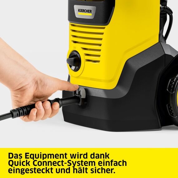 Kärcher Hochdruckreiniger K 5 FJ, Druck: max. 145 bar, Fördermenge: 500 l/h, Flächenleistung: 40 m²/h, Wasserfilter, Gewicht: 6,3 kg, HD-Pistole, HD-Schlauch, Dreckfräser, Vario Power Jet, Schaumdüse
