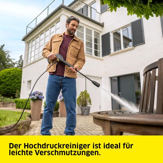 Kärcher Hochdruckreiniger K 2 Horizontal VPS Home, Druck: max. 110 bar, Fördermenge: 360 l/h, Flächenleistung: 20 m²/h, 3,5 kg, Hochdruckschlauch und -Pistole, Vario Power-Strahlrohr, Home Kit