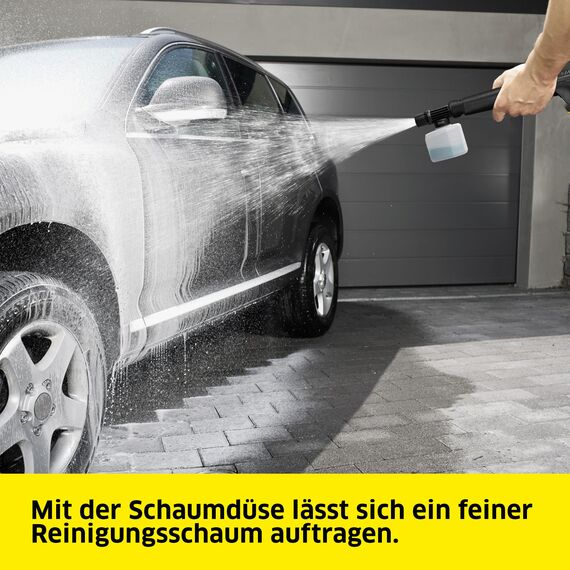 Kärcher Hochdruckreiniger K 4 FJ Home, Druck: max. 130 bar, Fördermenge: 420 l/h, Flächenleistung: 30 m²/h, Wasserfilter, Gewicht: 5,7 kg, HD-Pistole, Dreckfräser, VPS, Schaumdüse, Home Kit