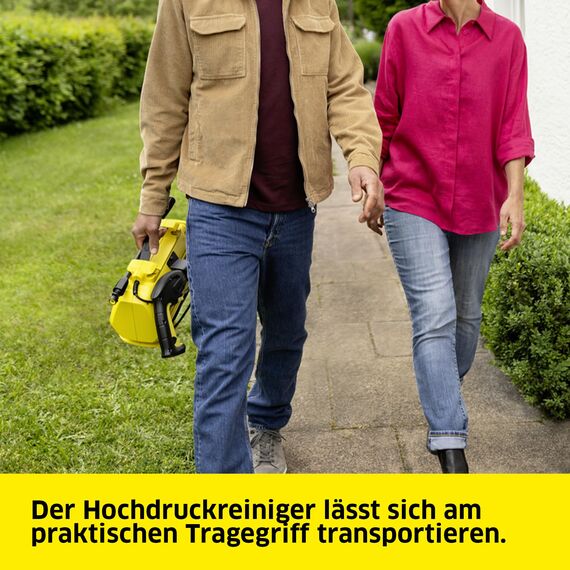 Kärcher Hochdruckreiniger K 2 Horizontal VPS Home, Druck: max. 110 bar, Fördermenge: 360 l/h, Flächenleistung: 20 m²/h, 3,5 kg, Hochdruckschlauch und -Pistole, Vario Power-Strahlrohr, Home Kit